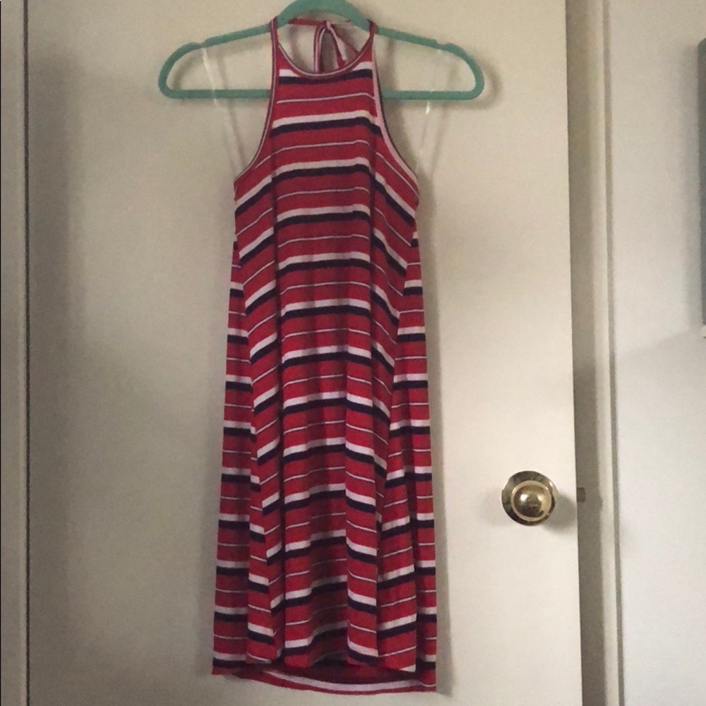 Striped halter top dress